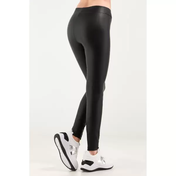 Freddy Slim fit faux leather leggings with front seams - Image 2