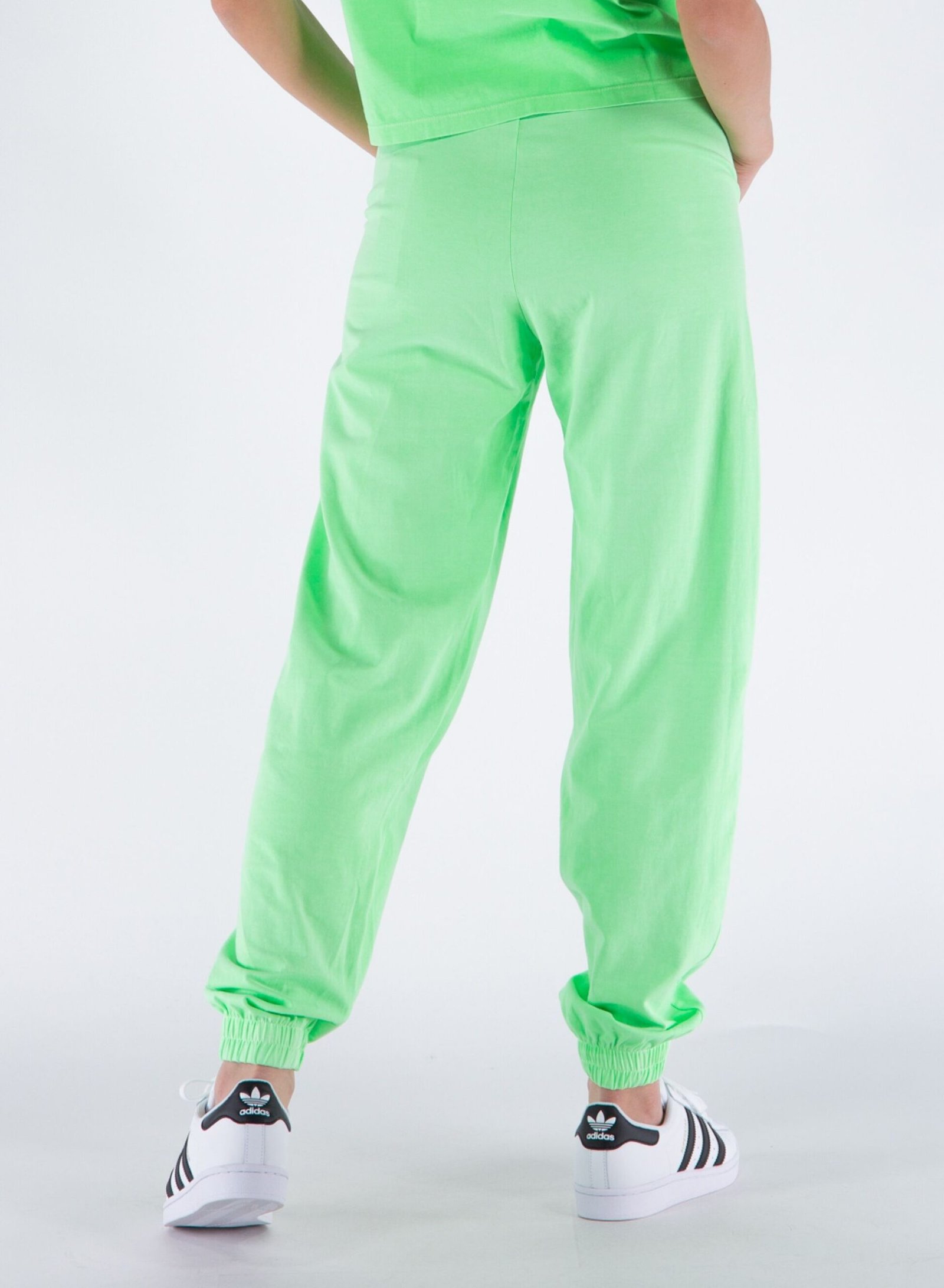 Fluorescent french terry joggers with an elasticated waist and cuffs - Image 2