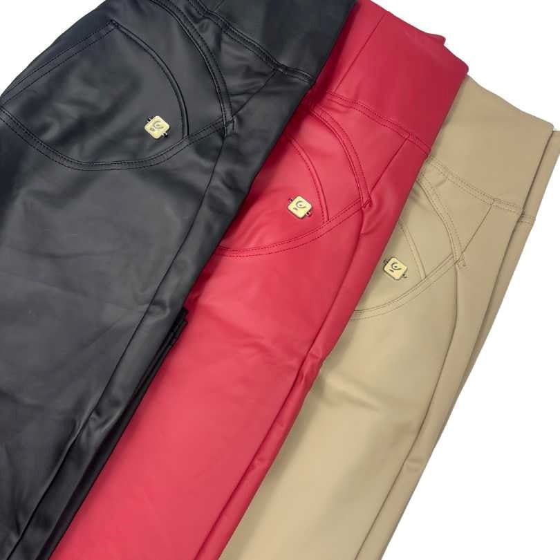 Freddy WR.UP® skinny push up faux leather trousers with high waist and zip