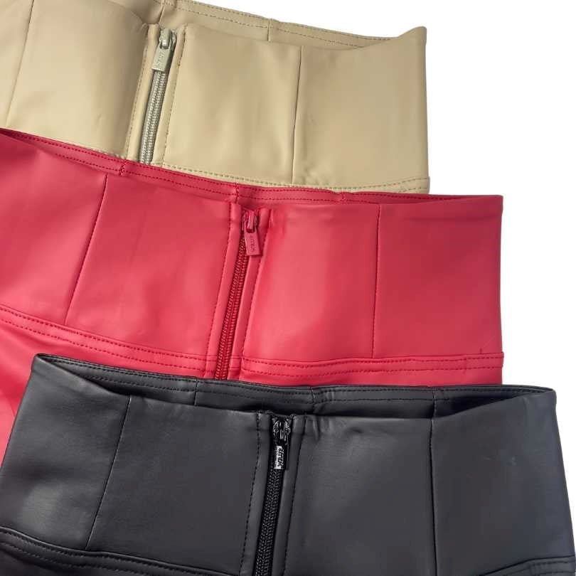 Freddy WR.UP® skinny push up faux leather trousers with high waist and zip