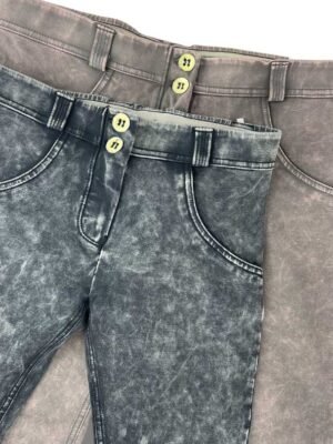 Freddy WR.UP® Acid-wash shaping trousers in eco-friendly fabric