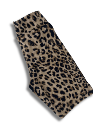 Stretch biker length leggings with Animal Print