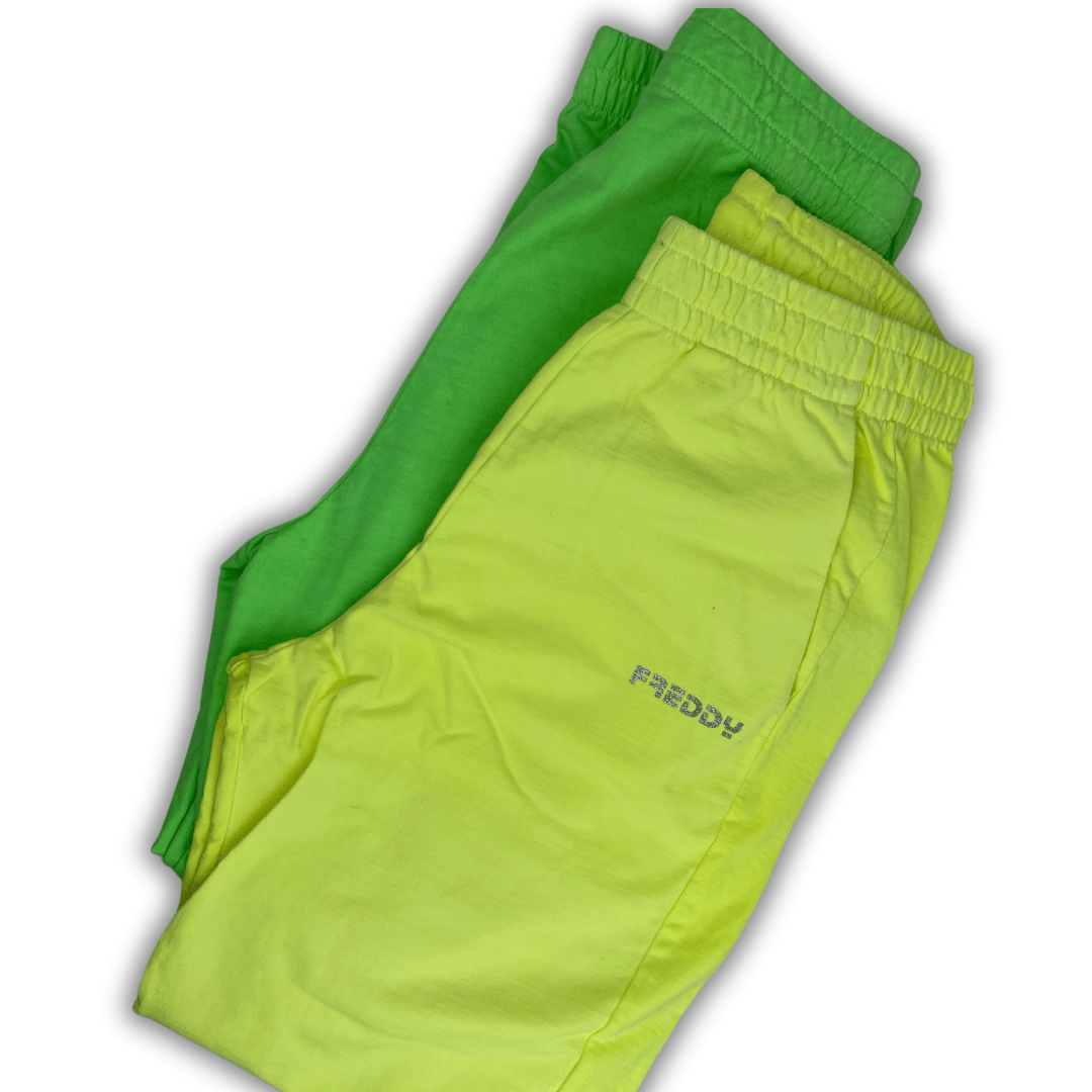 Fluorescent french terry joggers with an elasticated waist and cuffs