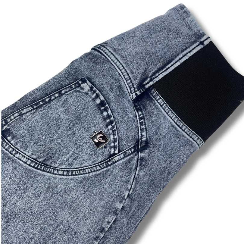 Freddy Acid wash WR.UP® shaping jeggings with elastic panels in the high waistband