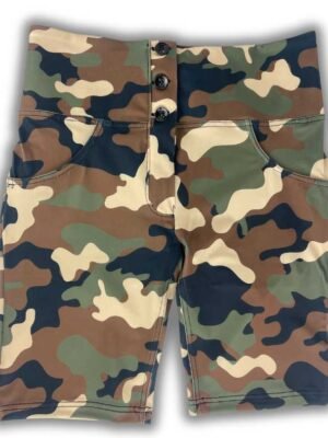 Freddy WR.UP® push up camouflage breathable biker shorts with high waist
