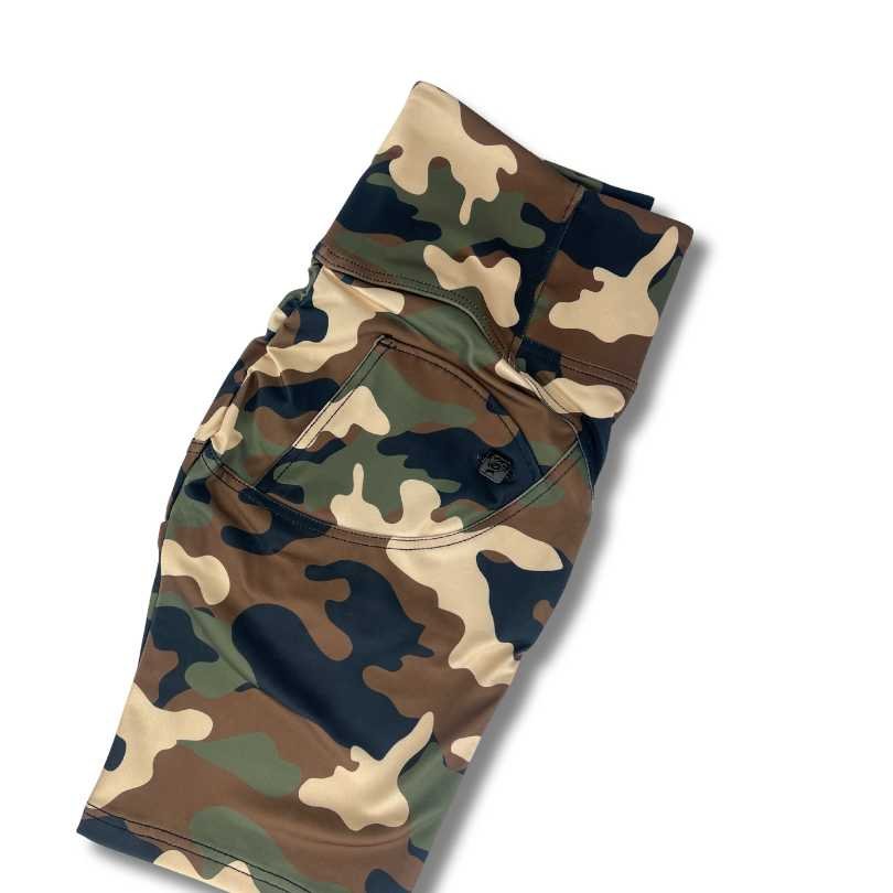 Freddy WR.UP® push up camouflage breathable biker shorts with high waist