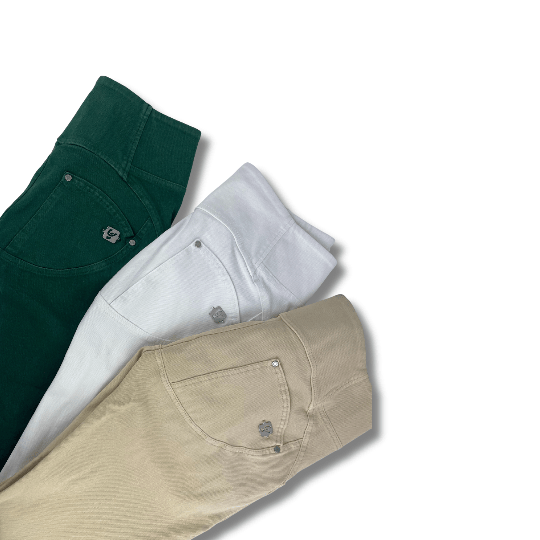 Freddy WR.UP® medium waist push up trousers in garment-dyed shuttle-woven fabric