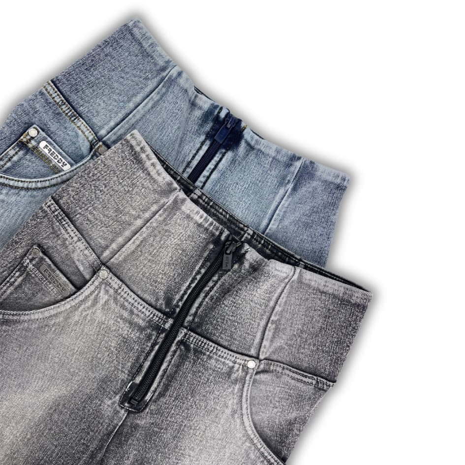 Freddy WR.UP® high waist ripped push up jeans with shuttle-woven acid-washed effect denim